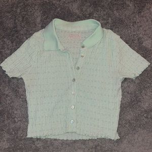 Urban Outfitters Green button down tee